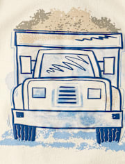 Baby And Toddler Boys Puff Print Construction Vehicle Tee