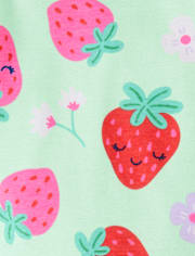 Baby And Toddler Girls Strawberry Snug Fit Cotton Pajamas
