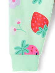 Baby And Toddler Girls Strawberry Snug Fit Cotton Pajamas