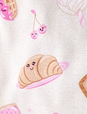 Baby And Toddler Girls Breakfast Snug Fit Cotton Pajamas