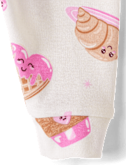 Baby And Toddler Girls Breakfast Snug Fit Cotton Pajamas