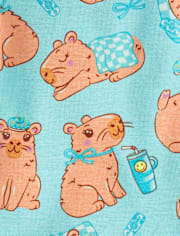 Baby And Toddler Girls Capybara Snug Fit Cotton Pajamas