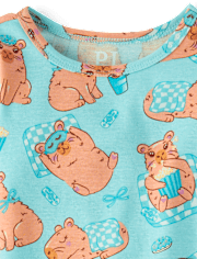 Baby And Toddler Girls Capybara Snug Fit Cotton Pajamas