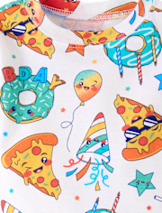 Baby And Toddler Boys Birthday Food Snug Fit Cotton Pajamas