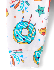 Baby And Toddler Boys Birthday Food Snug Fit Cotton Pajamas