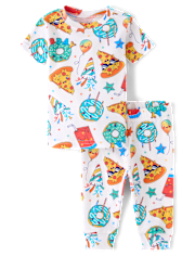 Baby And Toddler Boys Birthday Food Snug Fit Cotton Pajamas