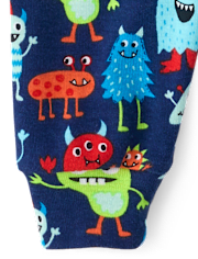 Baby And Toddler Boys Cuddly Monster Snug Fit Cotton Pajamas