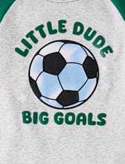 Baby And Toddler Boys Big Soccer Goals Snug Fit Cotton Pajamas