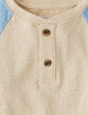 Baby And Toddler Boys Colorblock Marled Henley Top