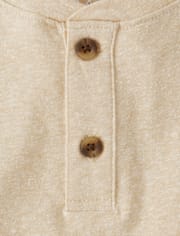 Baby And Toddler Boys Colorblock Marled Henley Top