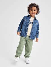 Baby And Toddler Boys Garment Dyed Barrel Jeans