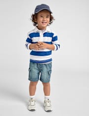 Baby And Toddler Boys Pull On Cargo Jean Shorts