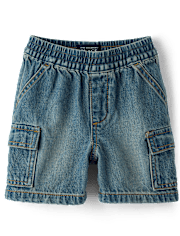 Baby And Toddler Boys Pull On Cargo Jean Shorts