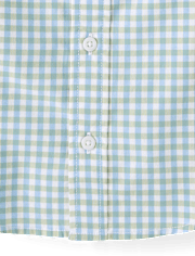 Baby And Toddler Boys Gingham Poplin Button Up Shirt