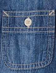 Baby And Toddler Boys Chambray Button Up Shirt