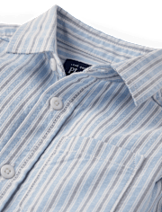 Baby And Toddler Boys Striped Oxford Button Up Shirt