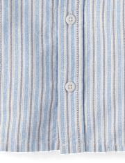 Baby And Toddler Boys Striped Oxford Button Up Shirt