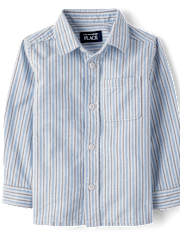 Baby And Toddler Boys Striped Oxford Button Up Shirt