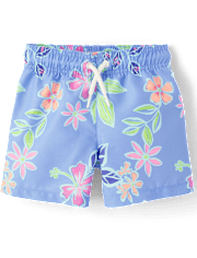 Baby And Toddler Boys Tropical Swim Trunks