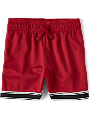 Baby And Toddler Boys Quick Dry Striped Mesh Lined Active Shorts