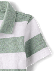 Baby And Toddler Boys Striped Soft Pique Polo
