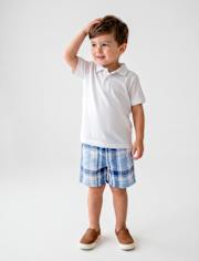 Baby And Toddler Boys Plaid Chino Shorts