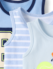 Baby And Toddler Boys Sports Tank Top 3-Pack
