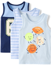 Baby And Toddler Boys Sports Tank Top 3-Pack