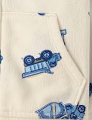 Baby And Toddler Boys Construction Vehicle French Terry Zip Up Hoodie
