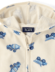 Baby And Toddler Boys Construction Vehicle French Terry Zip Up Hoodie