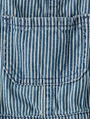 Baby And Toddler Boys Railroad Striped Denim Shortalls