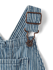 Baby And Toddler Boys Railroad Striped Denim Shortalls