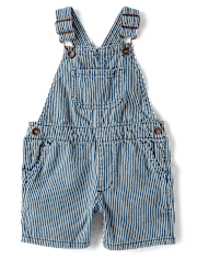 Baby And Toddler Boys Railroad Striped Denim Shortalls