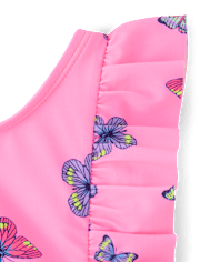 Baby And Toddler Girls Butterfly Flutter One Piece Swimsuit