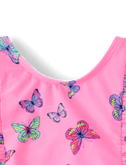 Baby And Toddler Girls Butterfly Flutter One Piece Swimsuit