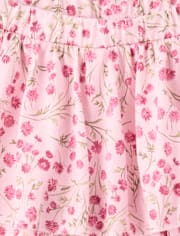 Toddler Girls Floral Tiered Ruffle Skort
