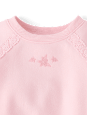 Toddler Girls Crochet Premium Fleece 2-Piece Set