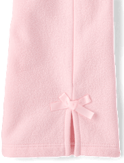 Toddler Girls Bow Premium Fleece Wide Leg Lounge Pants