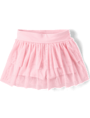 Toddler Girls Quick Dry Mesh Tiered Skort
