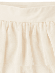 Jupe-short à volants en maille à séchage rapide pour petites filles