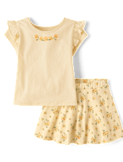 Toddler Girls Floral 2-Piece Outfit Set