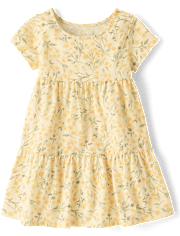 Baby And Toddler Girls Floral Tiered Dress