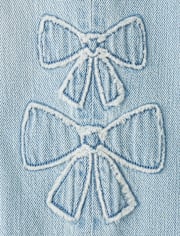 Toddler Girls Applique Bow Slouchy Jeans