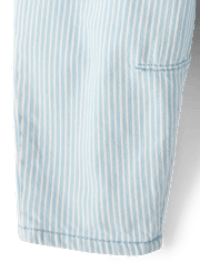 Toddler Girls Railroad Striped Barrel Jeans