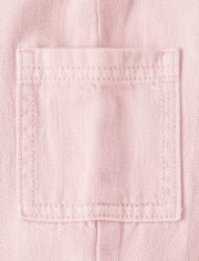 Toddler Girls Garment Dyed Barrel Jeans
