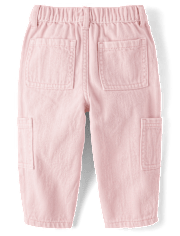 Toddler Girls Garment Dyed Barrel Jeans