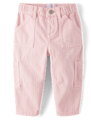 Toddler Girls Garment Dyed Barrel Jeans