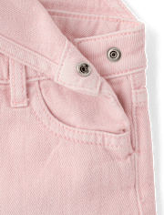 Baby And Toddler Girls Garment Dyed Denim Shortalls