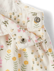 Toddler Girls Floral Skirtall 2-Piece Outfit Set