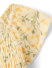 Haut à volants fleuri pour petites filles